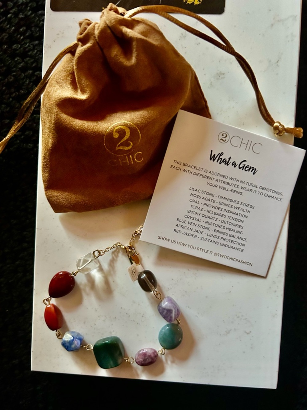 Multicolored Natural Gemstone Bracelet / Each Stone has a Different Attribute